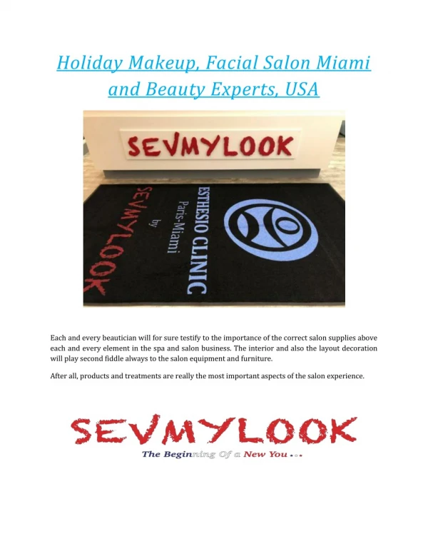 Esthesio Clinic by Sevmylook | Best french Salon in Miami