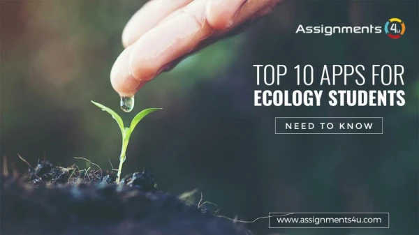 Top 10 apps to offer great help for ecology students