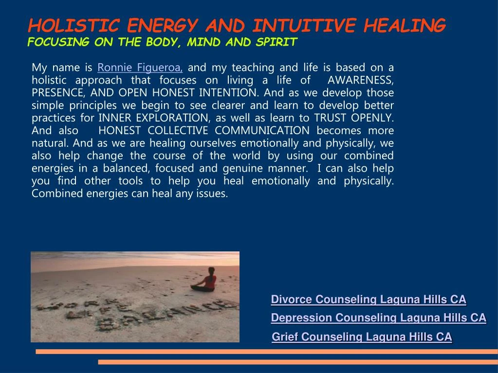 holistic energy and intuitive healing focusing on the body mind and spirit