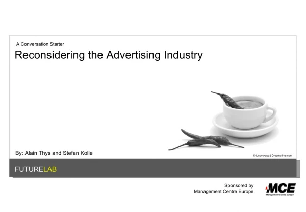 Reconsidering the Advertising Industry
