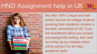 Hnd assignment help in UK - slide 1