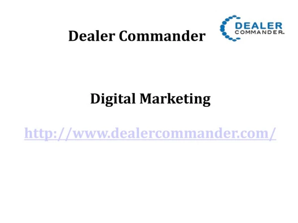 Digital Marketing Service | Dealer Commander