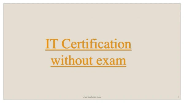 Get IT Certification without exam