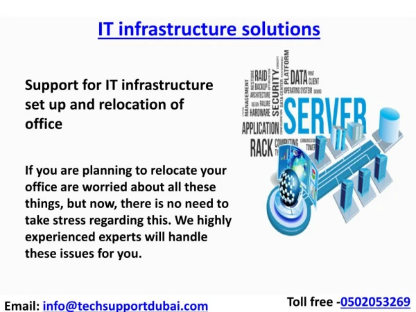 Get the Best IT infrastructure solutions in Dubai'' Dial - 0502053269''