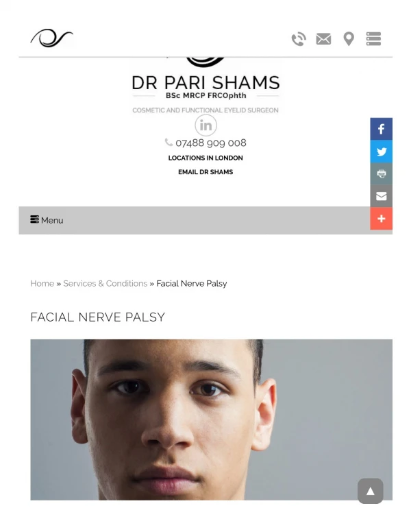 Facial Nerve Palsy London | Facial Paralysis London