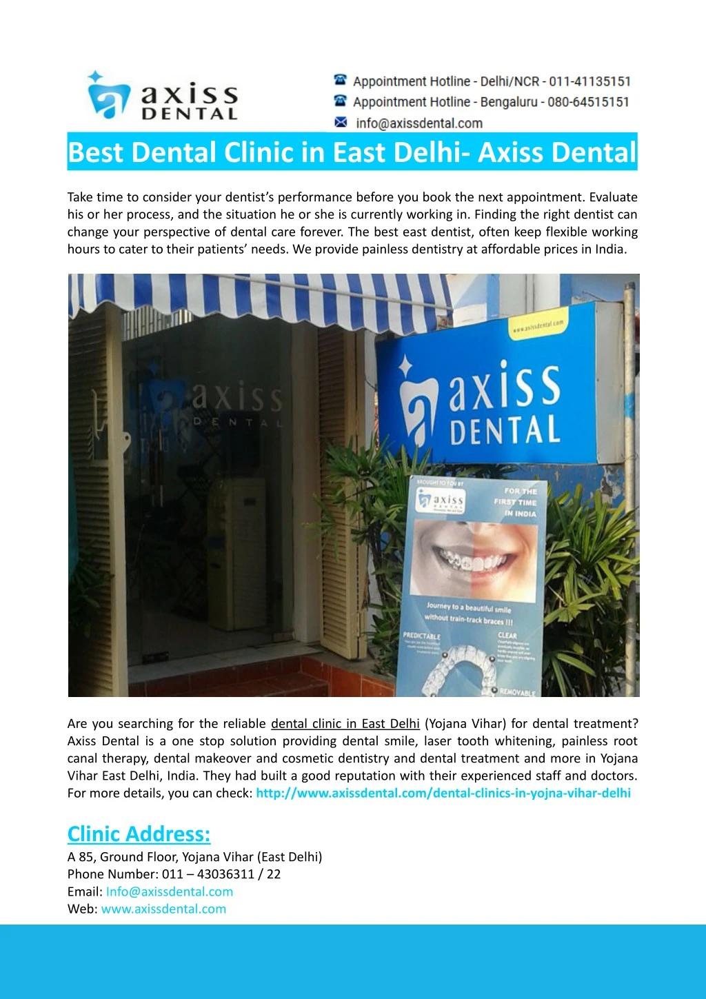 best dental clinic in east delhi axiss dental