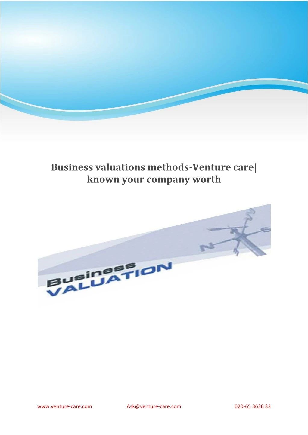 business valuations methods venture care known