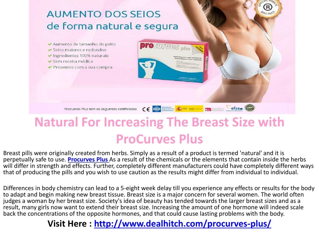 natural for increasing the breast size with procurves plus