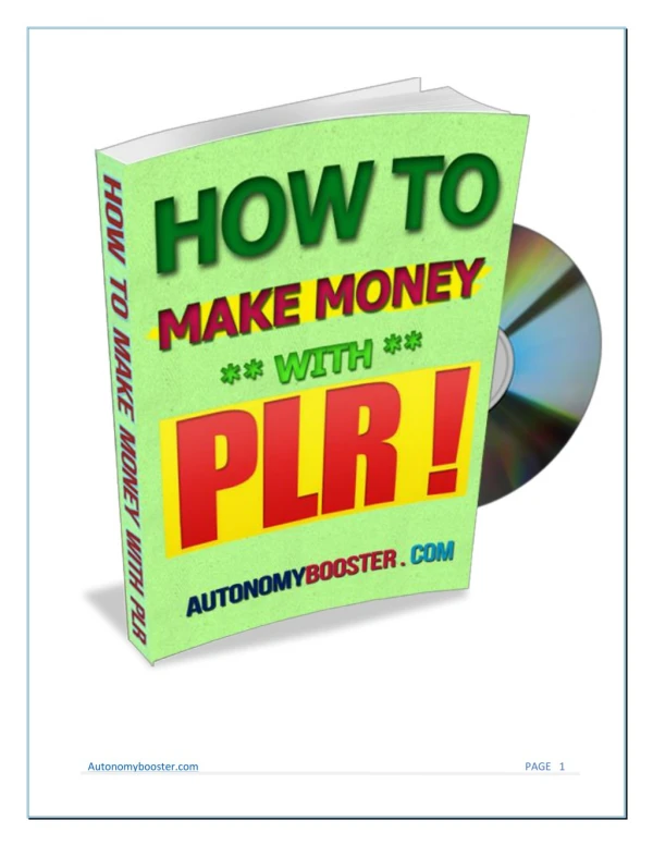How to Make Money with PLR Content