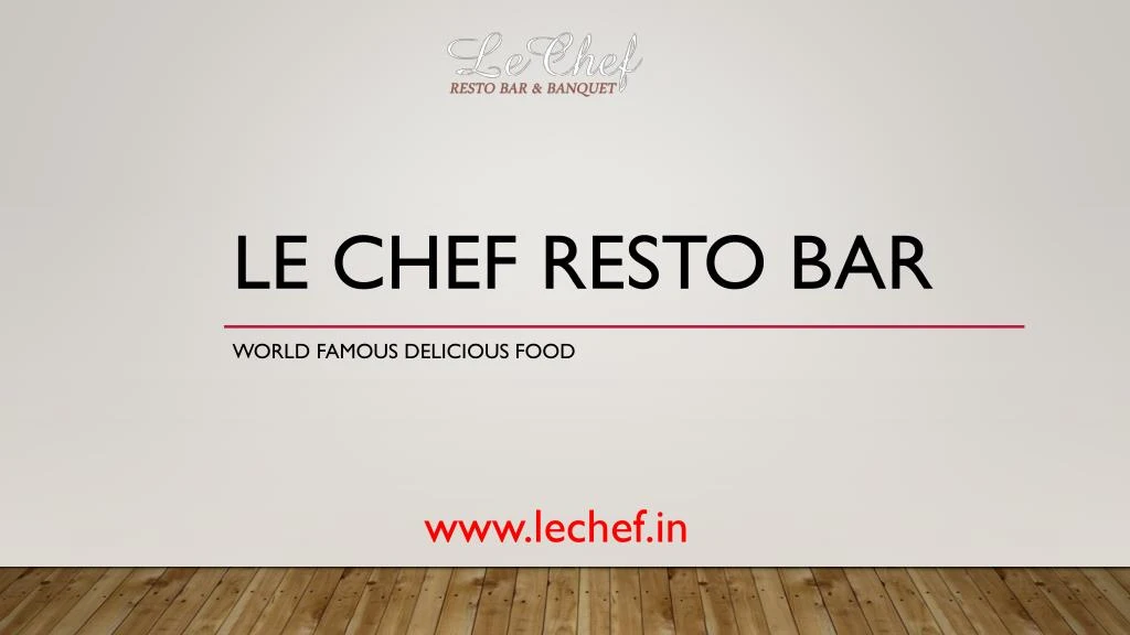 le chef resto bar