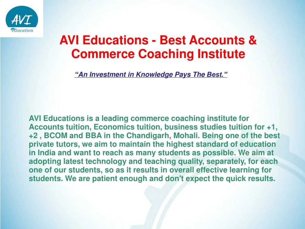 avi educations best accounts commerce coaching