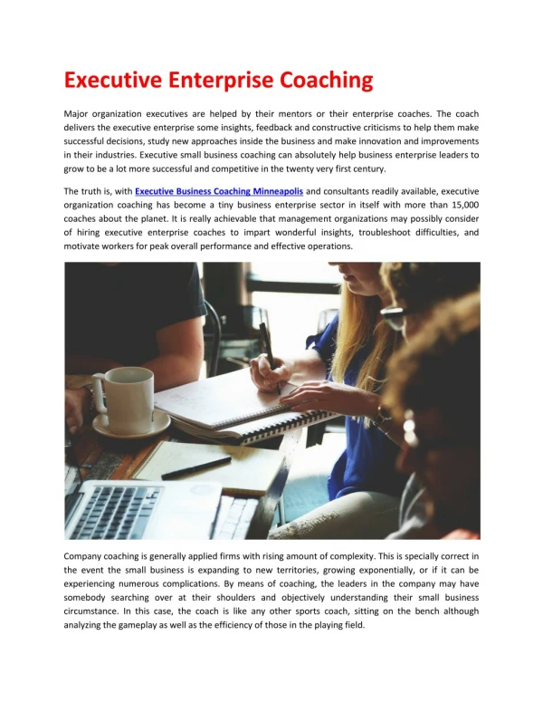 Executive Coaching - Business Coach - MN