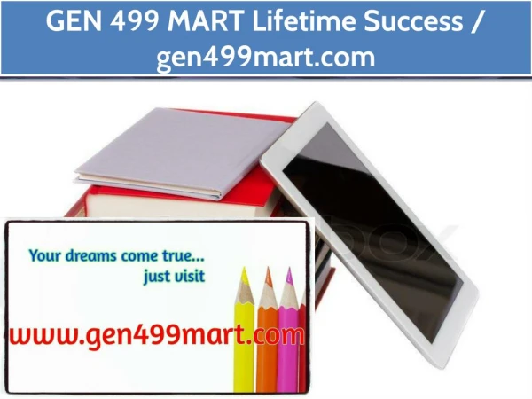 GEN 499 MART Lifetime Success / gen499mart.com