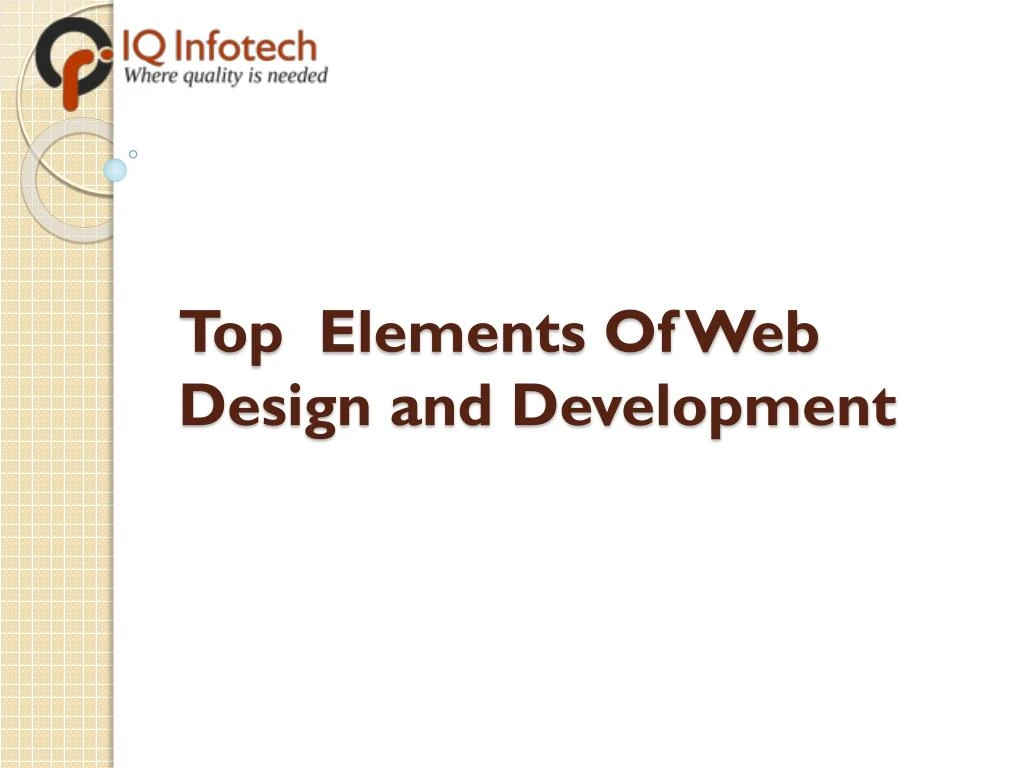 top elements of web design and development
