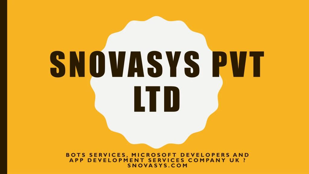 snovasys pvt ltd