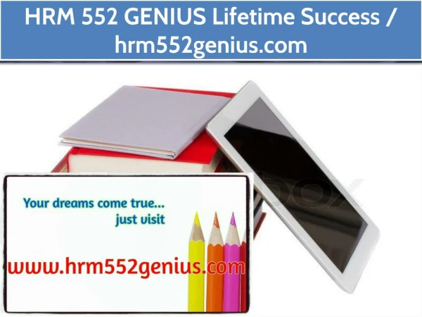 HRM 552 GENIUS Lifetime Success / hrm552genius.com