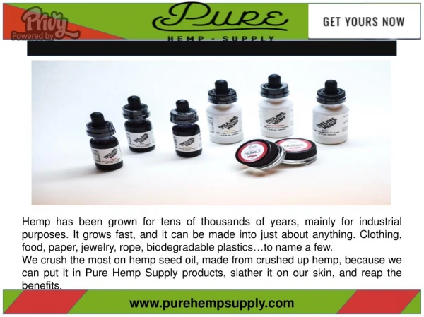 Premium Hemp CBD | Pure Hemp Supply | Purehempsupply.com