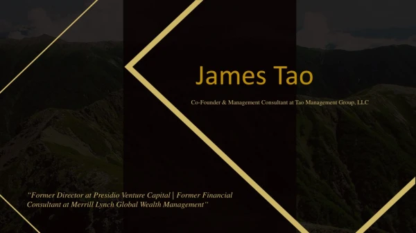 James Tao - Management Consultant at Tao Management Group, LLC