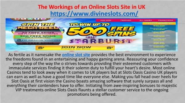 Slots oasis casino In UK