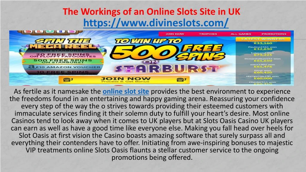 the workings of an online slots site in uk