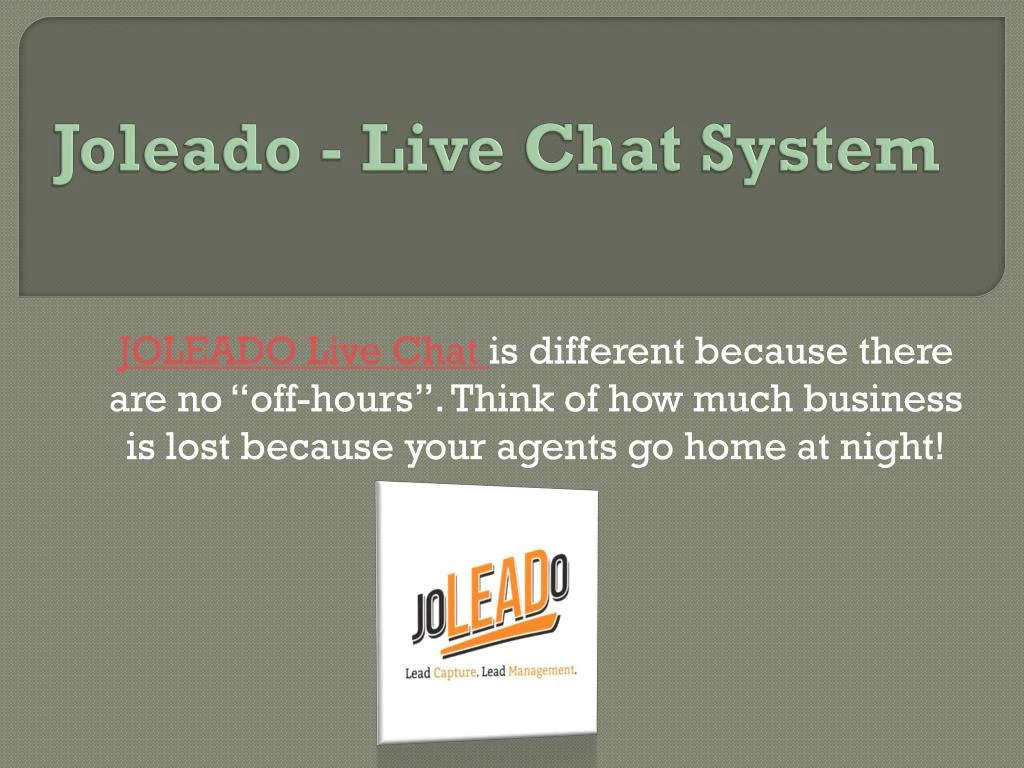 joleado live chat system