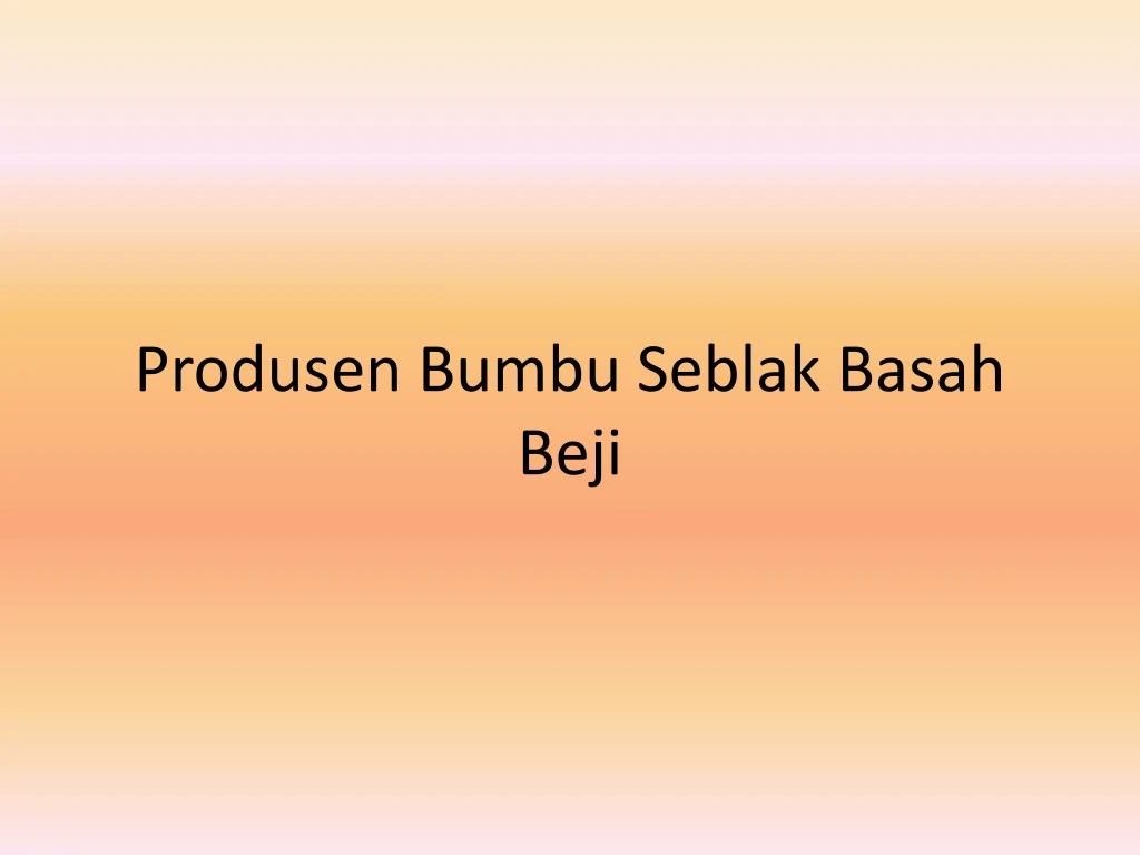 produsen bumbu seblak basah beji