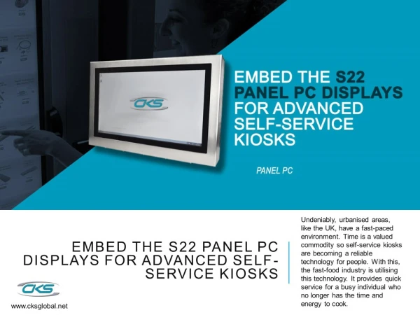 Embed S22 Panel PC Displays for Advanced Self-Service Kiosks