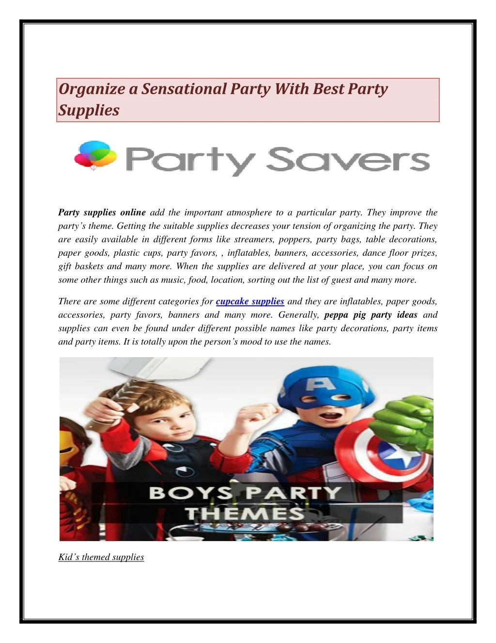 organize a sensational party with best party