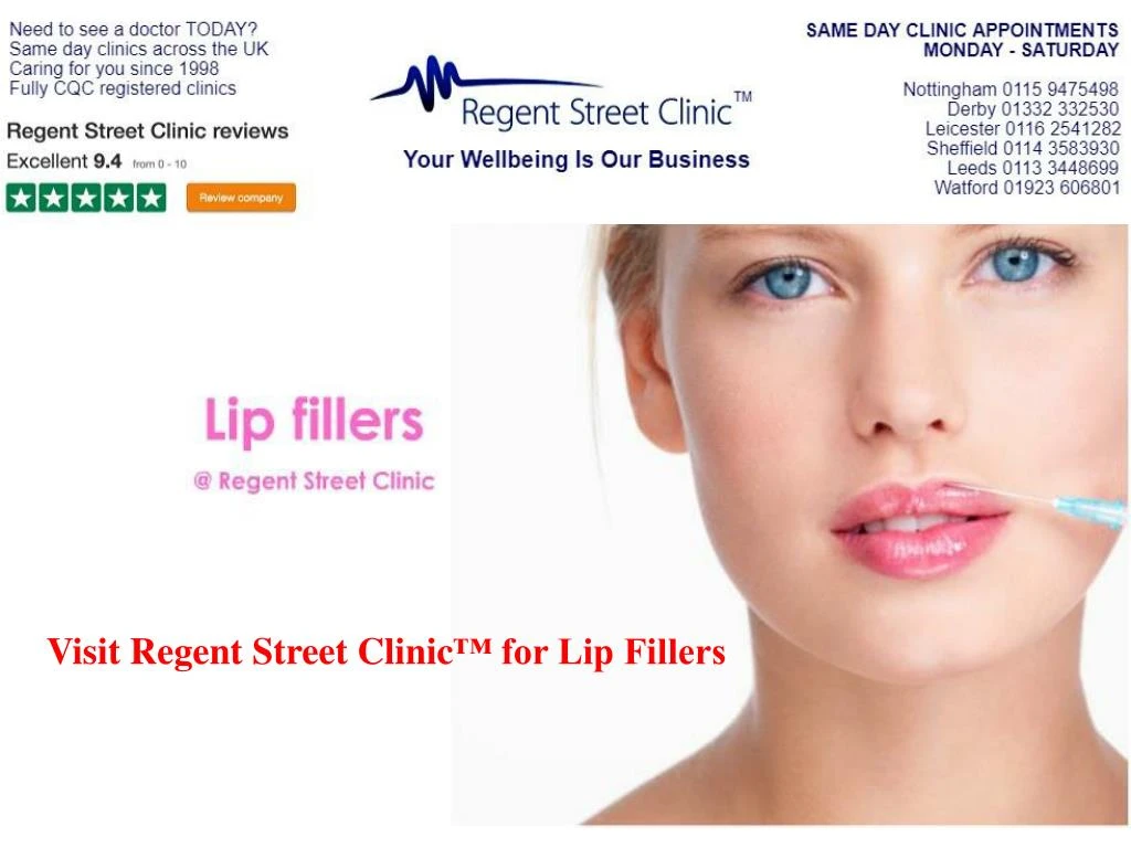 visit regent street clinic for lip fillers