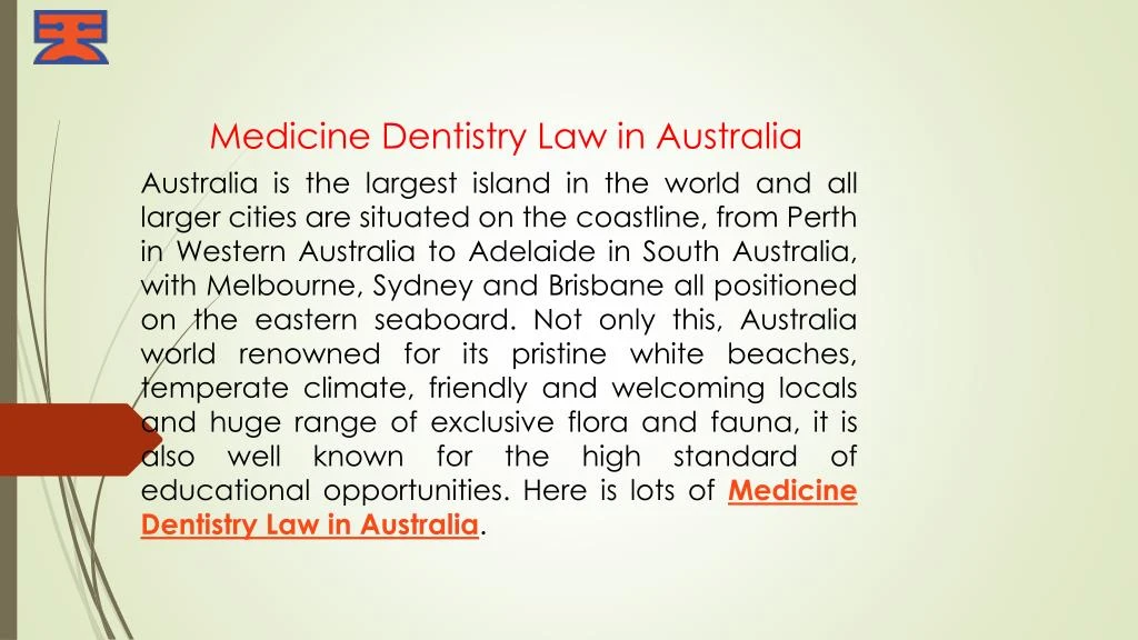 medicine dentistry law in australia
