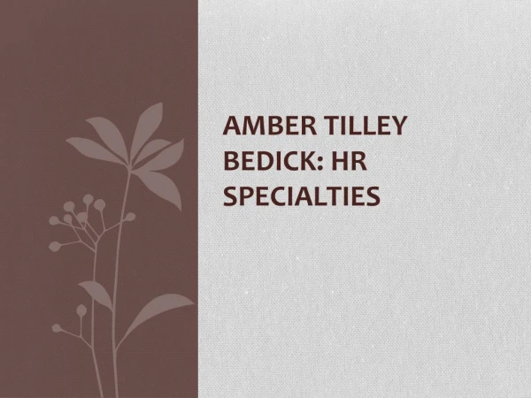 Amber Tilley Bedick HR Specialties