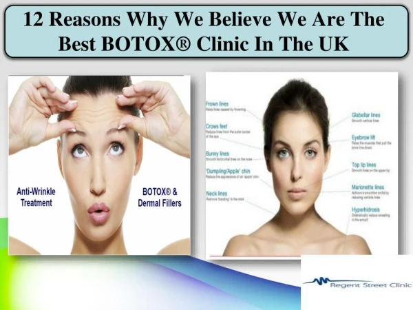 12 Reasons, Why We Believe We Are The Best BOTOX Clinic In The UK