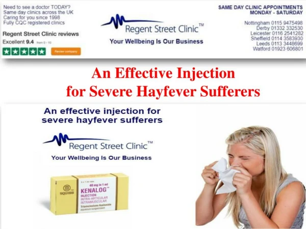 An Effective Injection for Severe Hayfever Sufferers