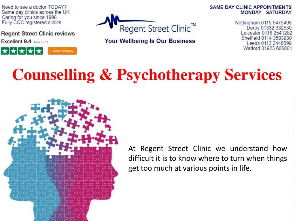 counselling psychotherapy services