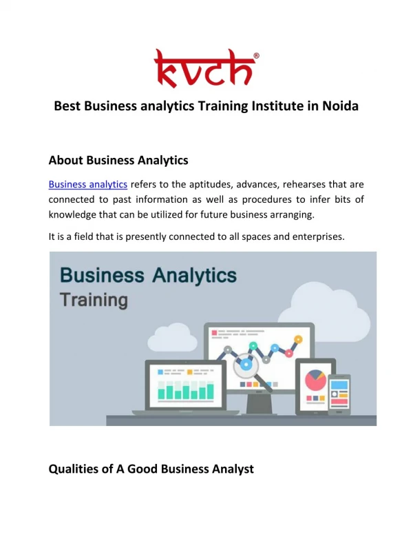 Business Analytics Certification Training in Noida
