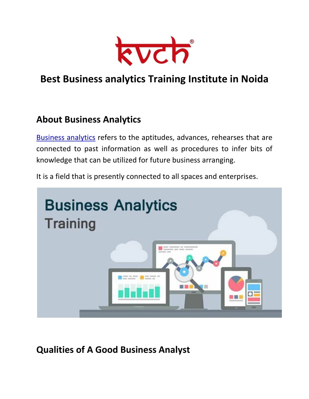 best business analytics training institute