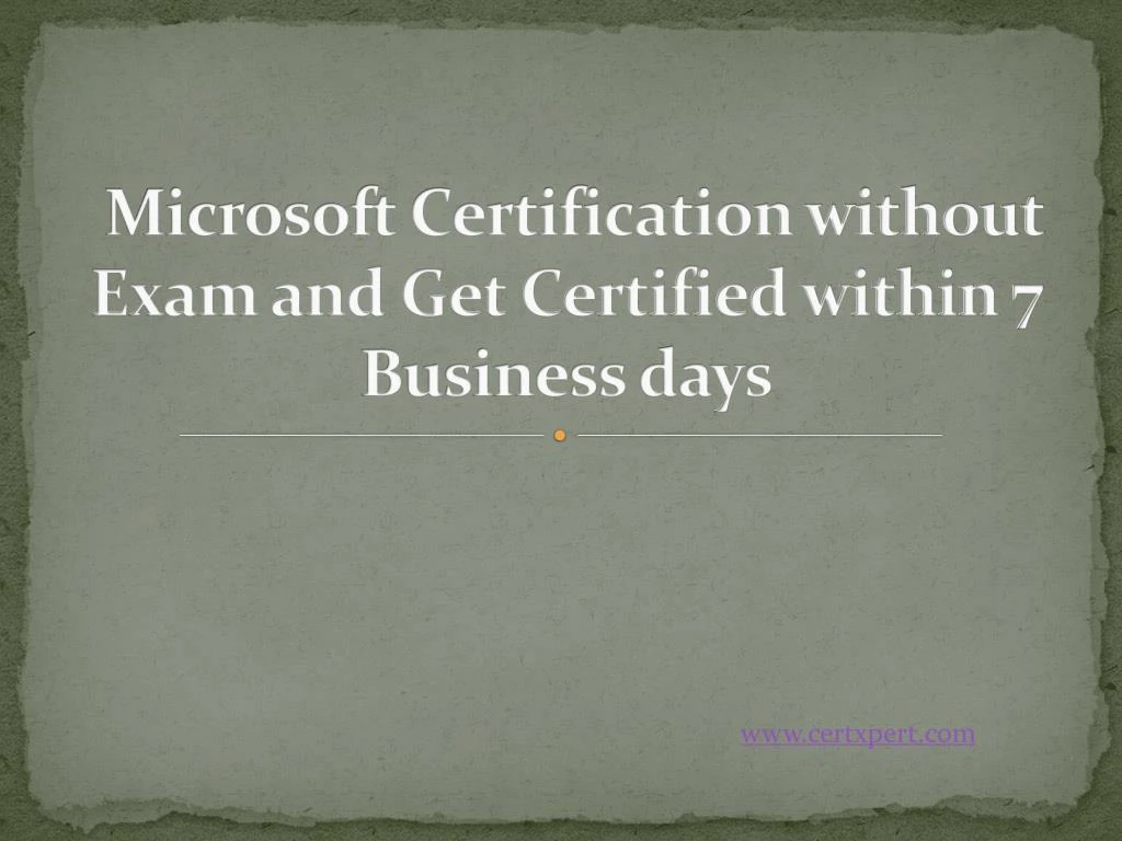 microsoft certification without exam and get certified within 7 business days