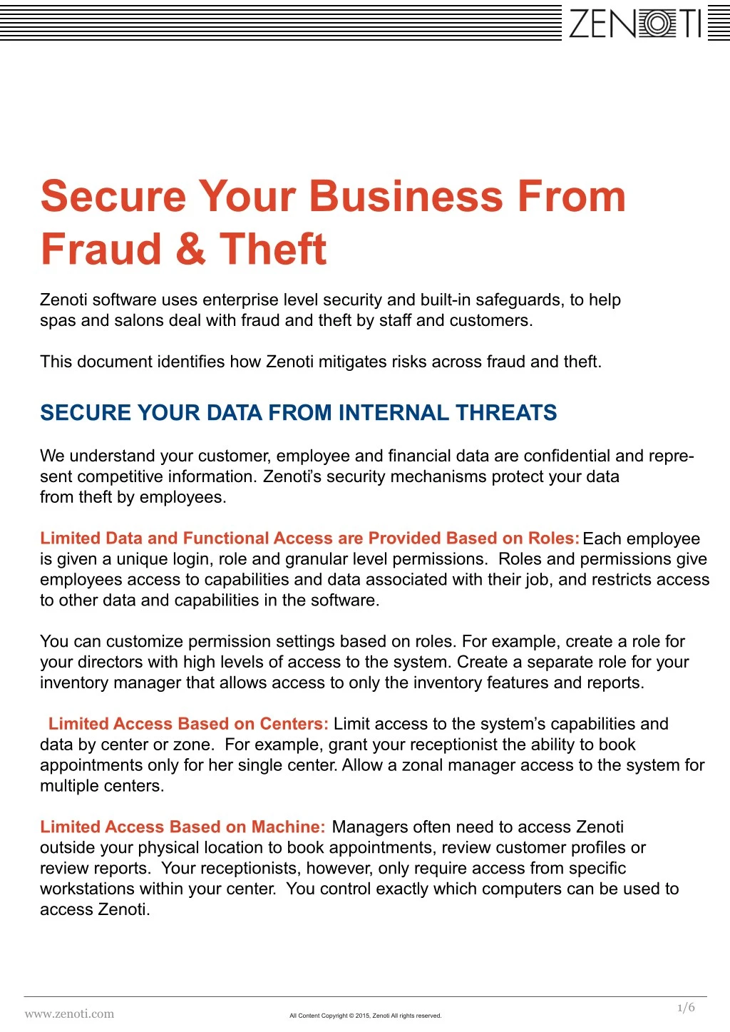 secure your business from fraud theft zenoti