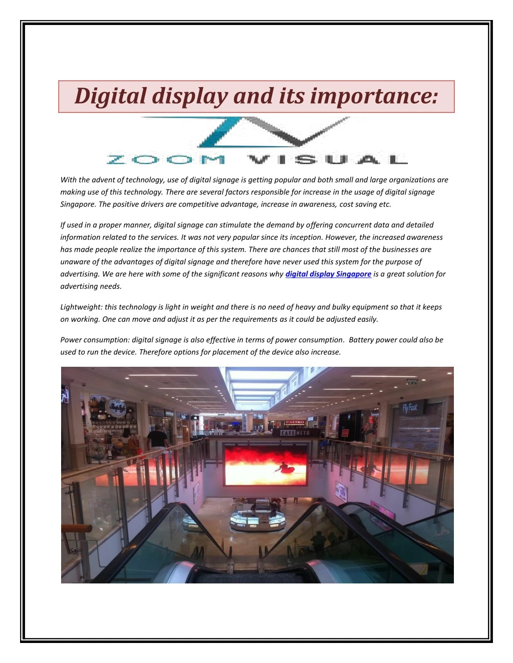 digital display and its importance