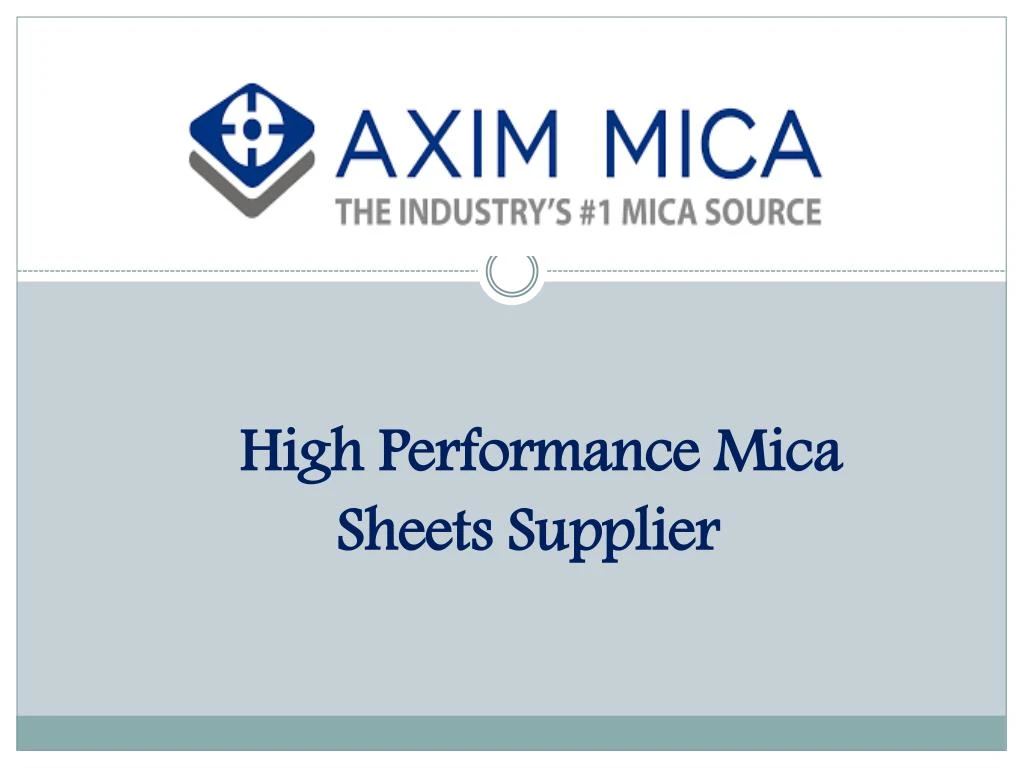 high performance mica sheets supplier