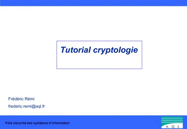 Tutorial cryptologie
