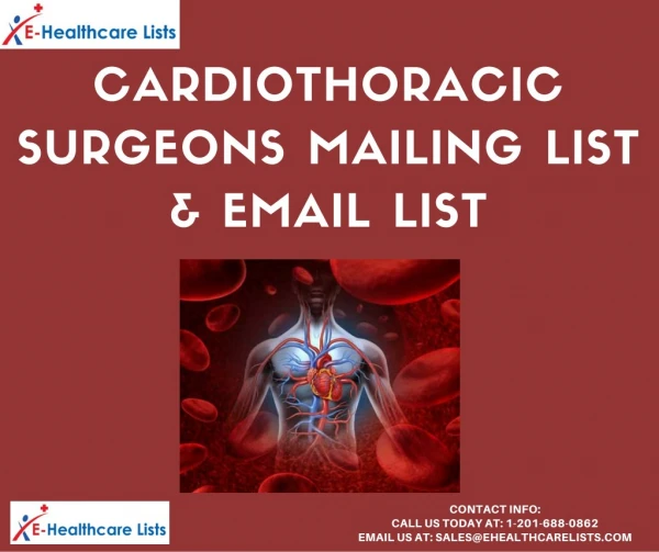 Cardiothoracic Surgeons Mailing List | Cardiothoracic List in USA