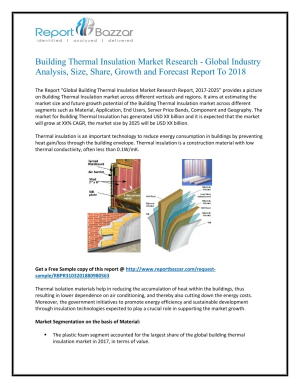 Global Building Thermal Insulation Market Research Report, Trends and Forecast, 2017-2025