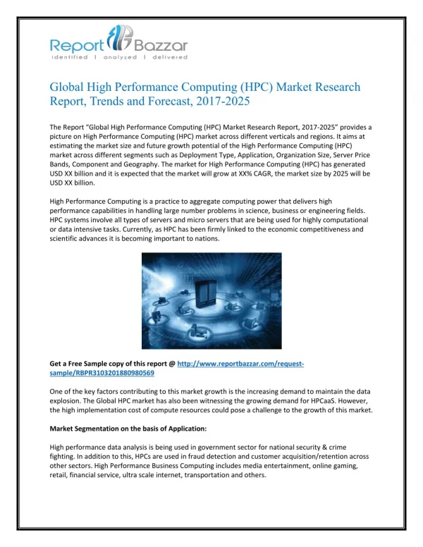 High Performance Computing (HPC) Market Competitive insights, Advanced technologies & growth opportunities in global Ind