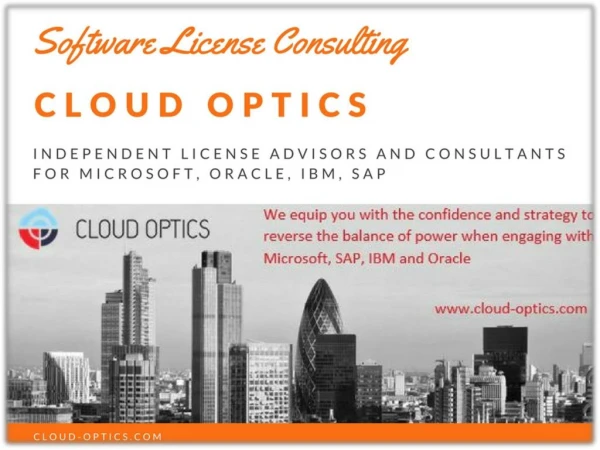 Microsoft Software License Advisor - Cloud Optics