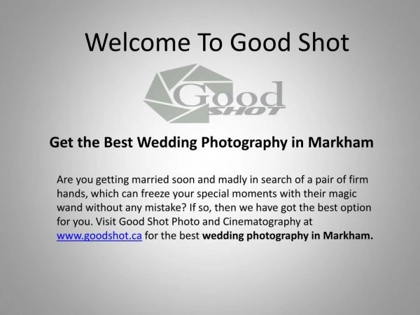 Wedding photography in markham- goodshot ca