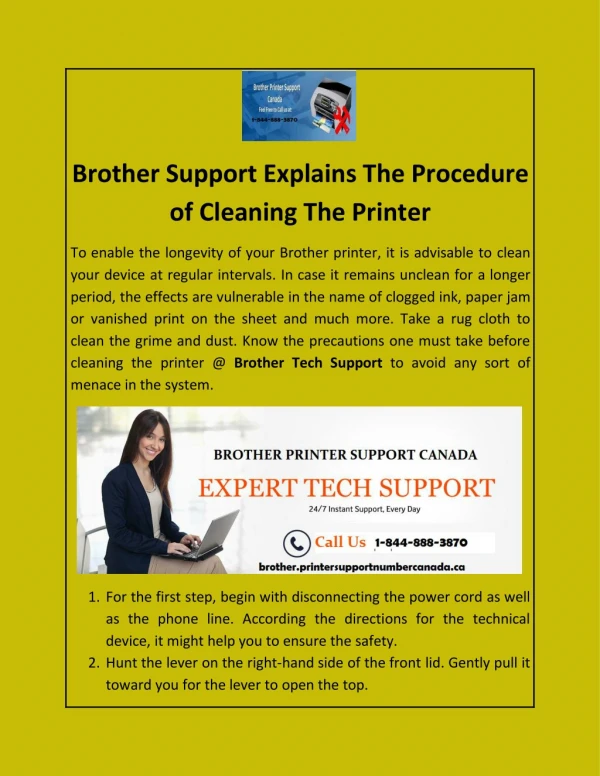 Brother Support Explains The Procedure of Cleaning The Printer