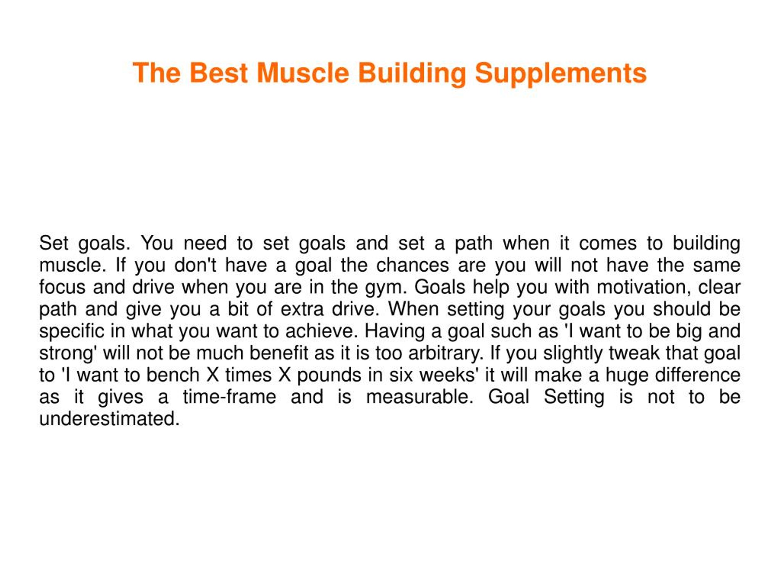 PPT - The Best Muscle Building Supplements PowerPoint Presentation ...