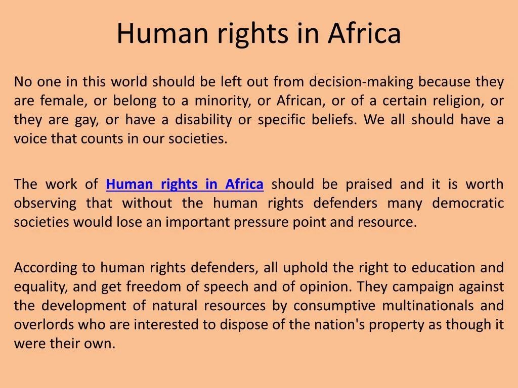 human rights in africa