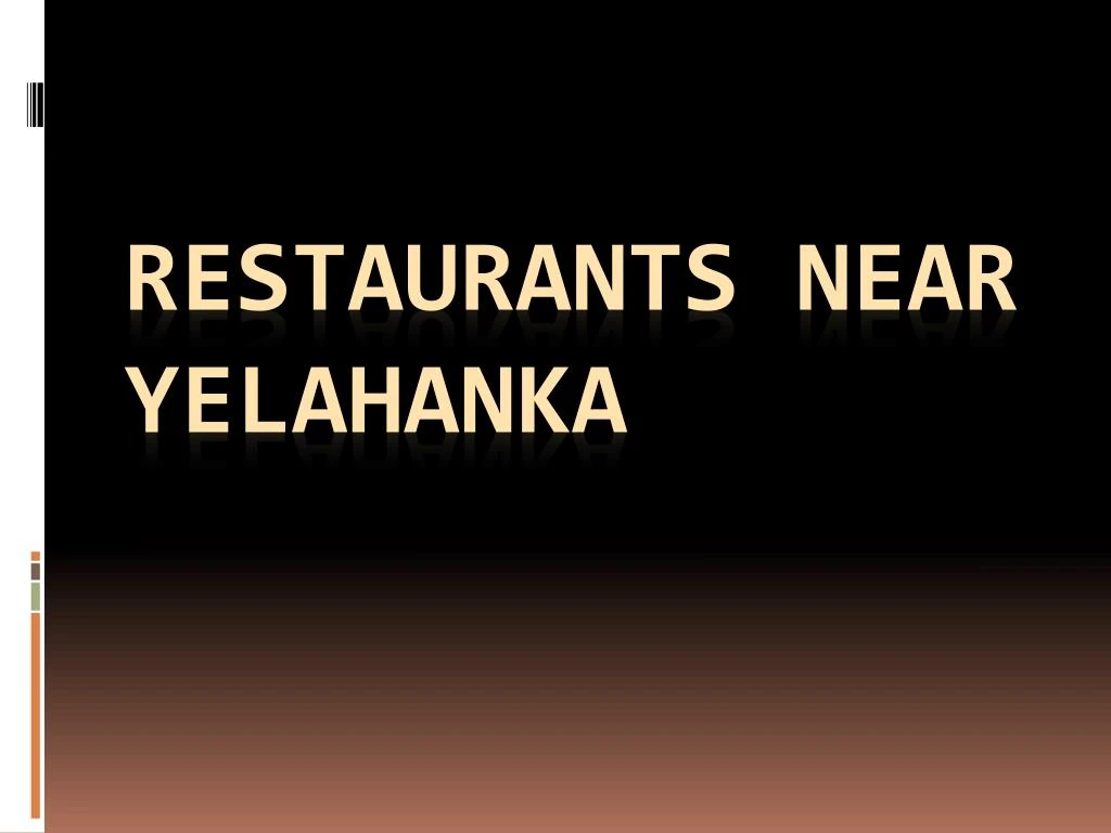 restaurants near yelahanka